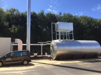 Biomass boiler system at a Royston grain store